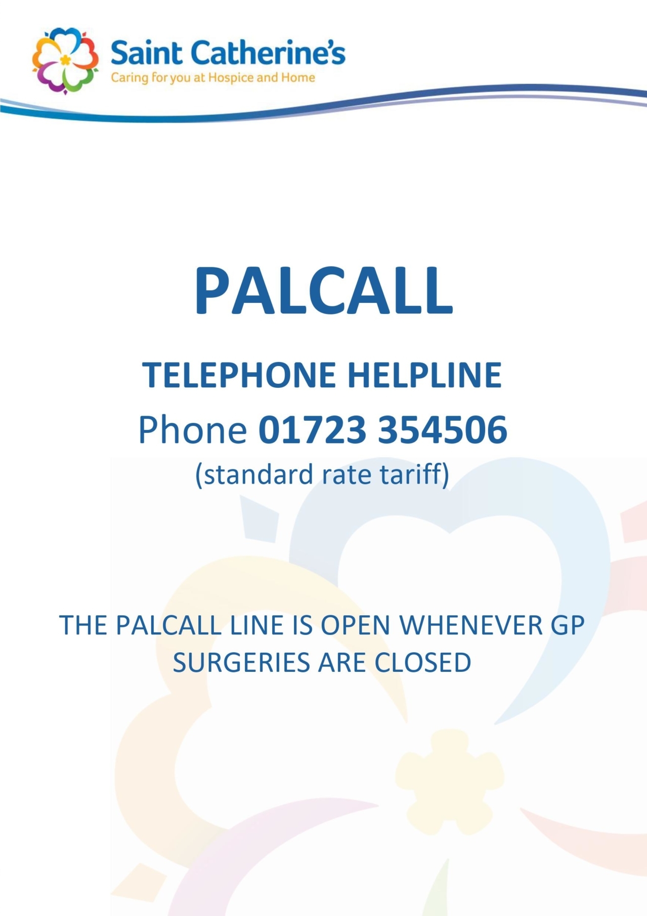 Palcall Info Leaflet